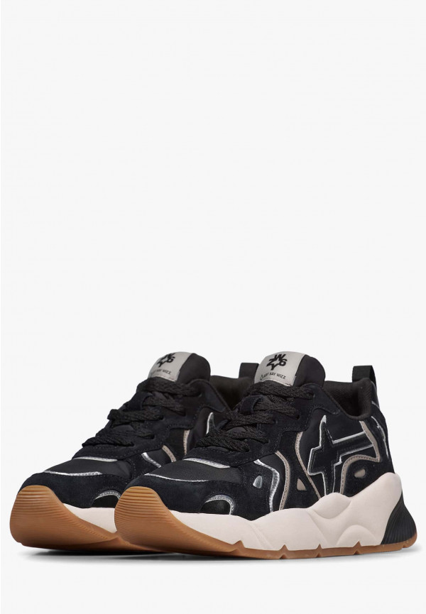 W6yz Sneakers in suede e tessuto tecnico Nero -SARAH-W Prezzo Ridotto