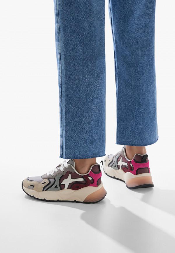 W6yz Sneakers in suede e tessuto tecnico Grigio -SARAH-W Sottocosto