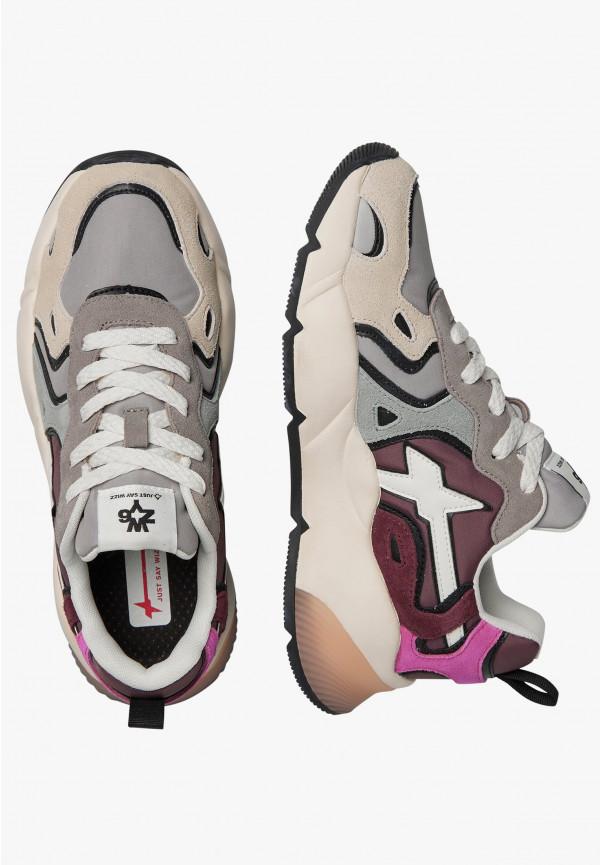 W6yz Sneakers in suede e tessuto tecnico Grigio -SARAH-W Sottocosto