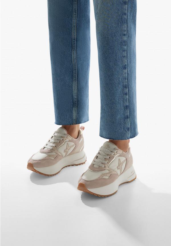 W6yz Sneakers in pelle e tessuto tecnico Rosa cipria -ANNY 2 W Offerta