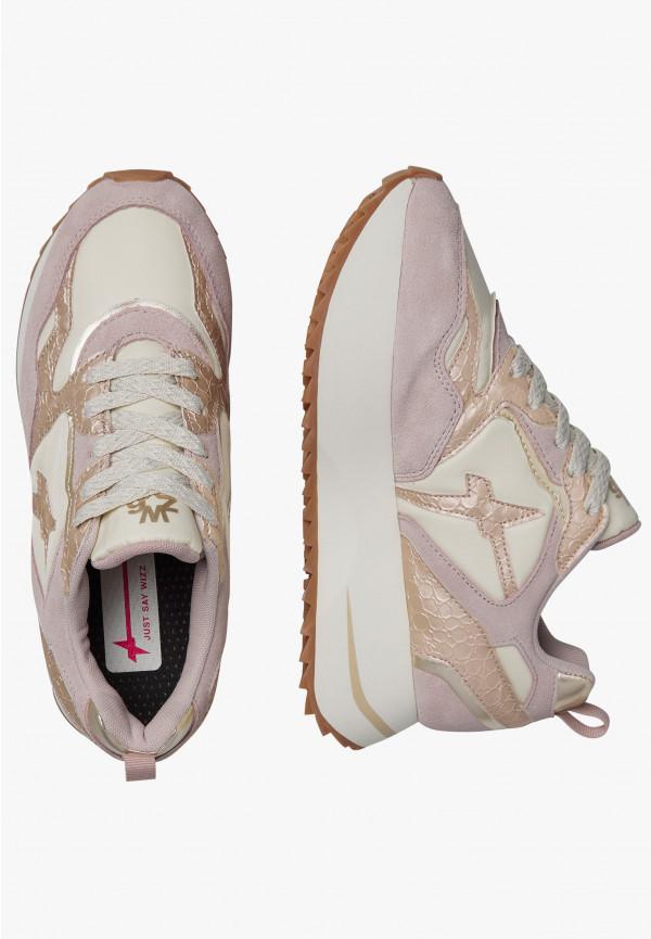 W6yz Sneakers in pelle e tessuto tecnico Rosa cipria -ANNY 2 W Offerta
