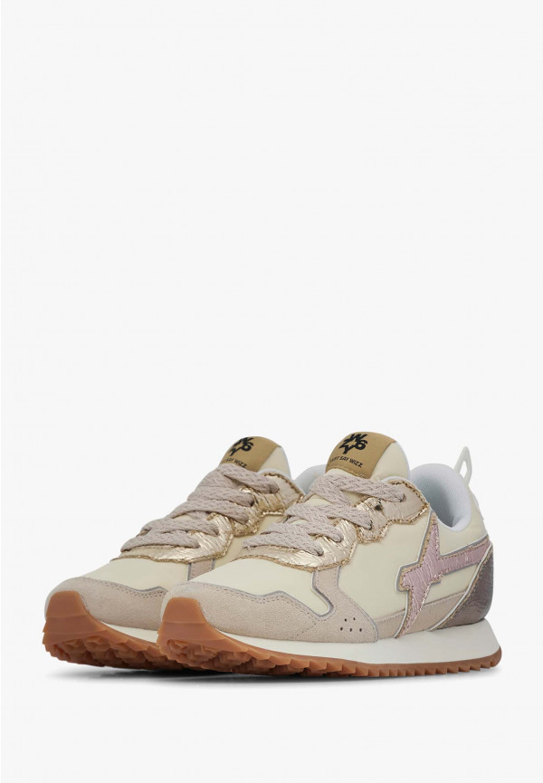 W6yz Sneakers in tessuto tecnico e suede Beige -JET-J Vendita Economica