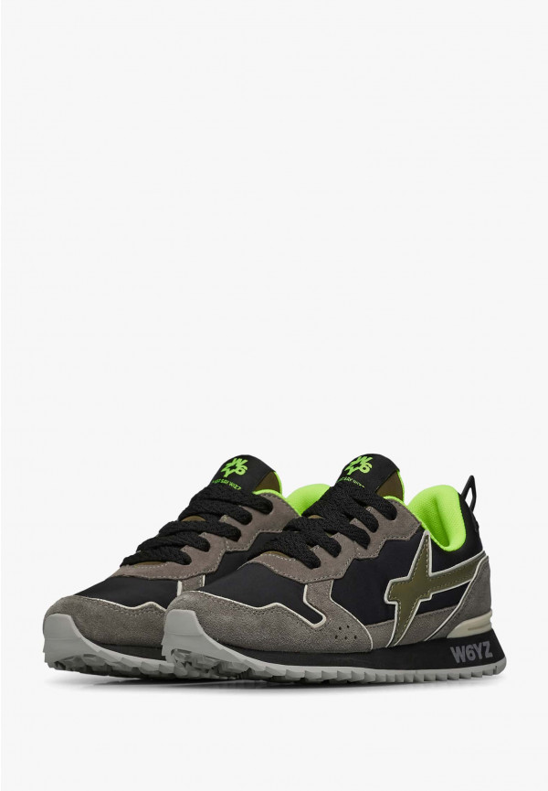 W6yz Sneakers in tessuto tecnico e suede Antracite -JET-J Saldi Di Fabbrica