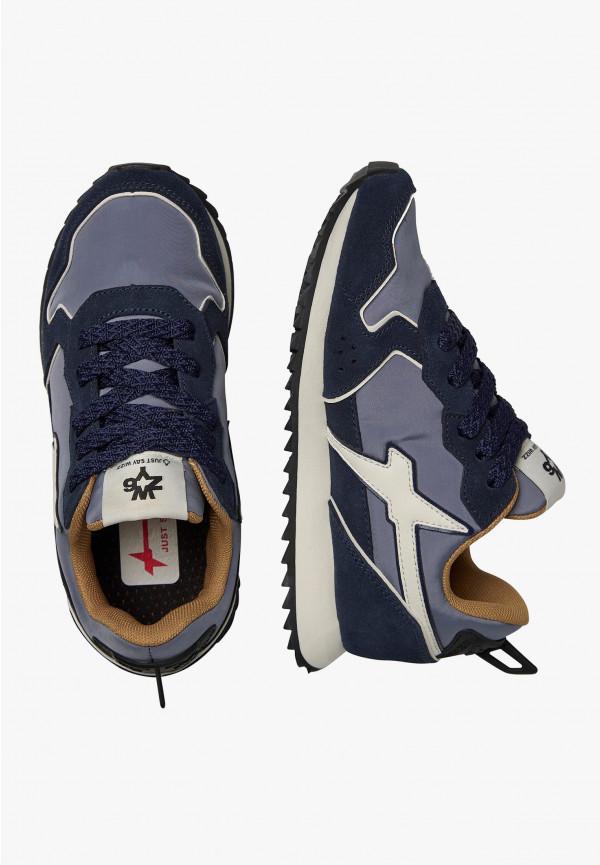 W6yz Sneakers in tessuto tecnico e suede Navy -JET-J Negozio