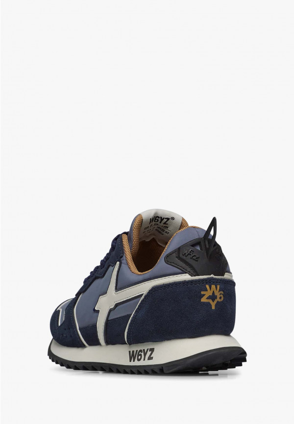 W6yz Sneakers in tessuto tecnico e suede Navy -JET-J Negozio