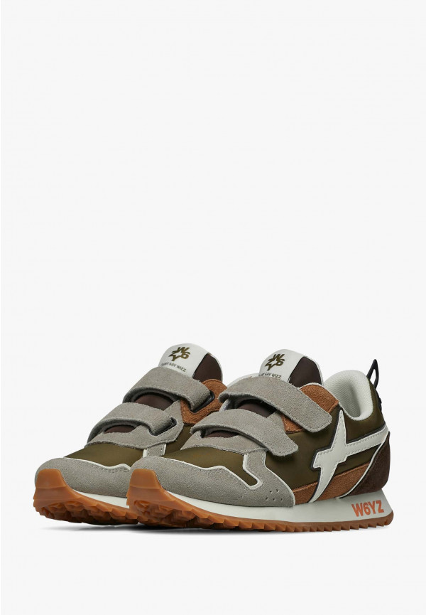 W6yz Sneakers in tessuto tecnico e suede Tortora -JET VL-J In Saldo