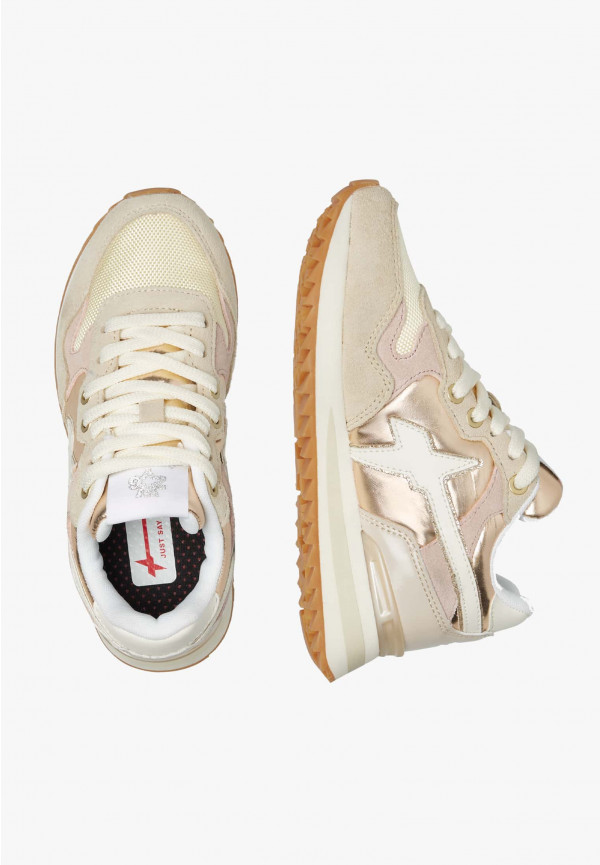 W6yz Sneakers in suede e tessuto tecnico Beige -YAK-J Nuova