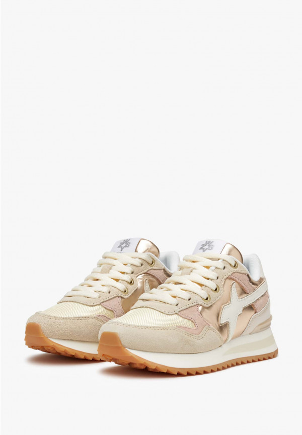 W6yz Sneakers in suede e tessuto tecnico Beige -YAK-J Nuova