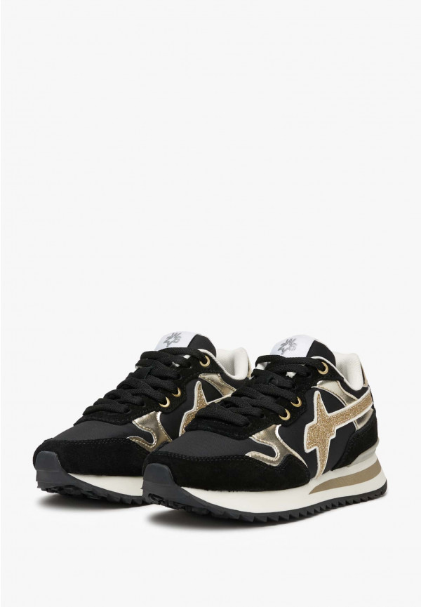 W6yz Sneakers in tessuto tecnico suede e pelle Nero -YAK-J Moda