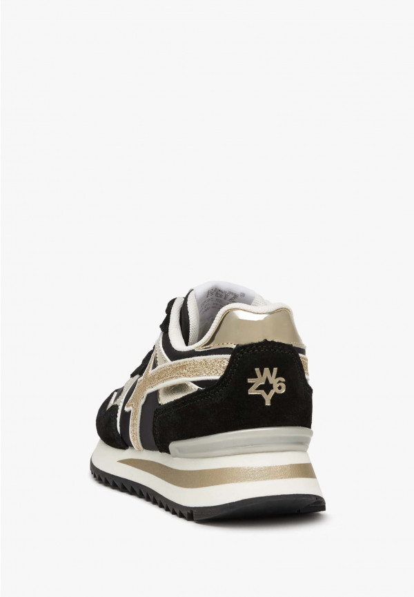 W6yz Sneakers in tessuto tecnico suede e pelle Nero -YAK-J Moda