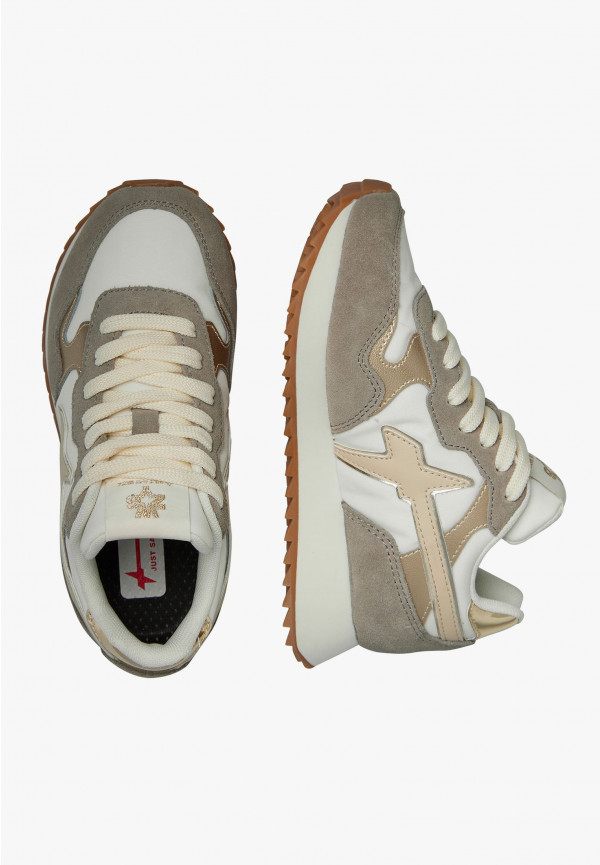 W6yz Sneakers in suede e tessuto tecnico Bianco-Marrone -YAK-J 2025