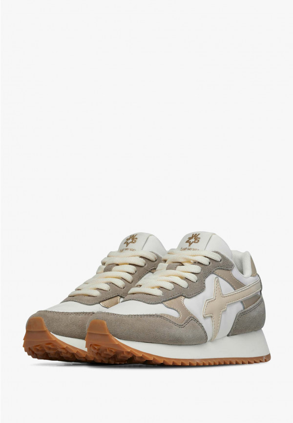 W6yz Sneakers in suede e tessuto tecnico Bianco-Marrone -YAK-J 2025
