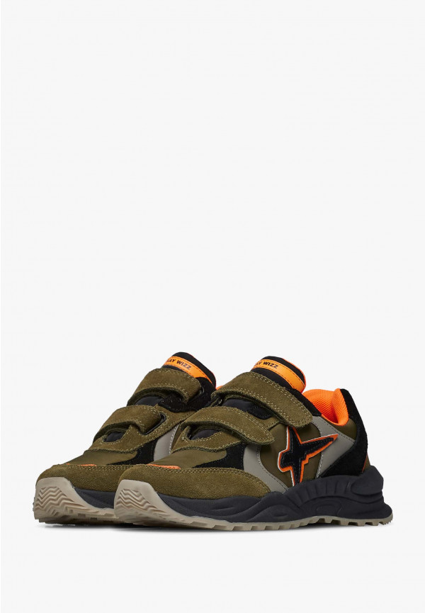 W6yz Sneakers in suede e tessuto tecnico Militare -CHEWINGUM JUNIOR VL Italy