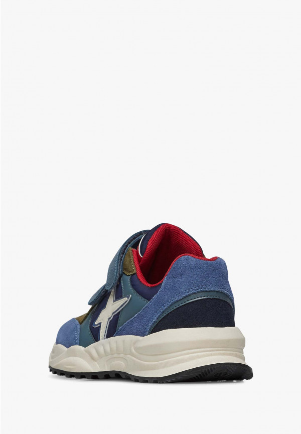 W6yz Sneakers in suede e tessuto tecnico Navy -CHEWINGUM JUNIOR VL Italia