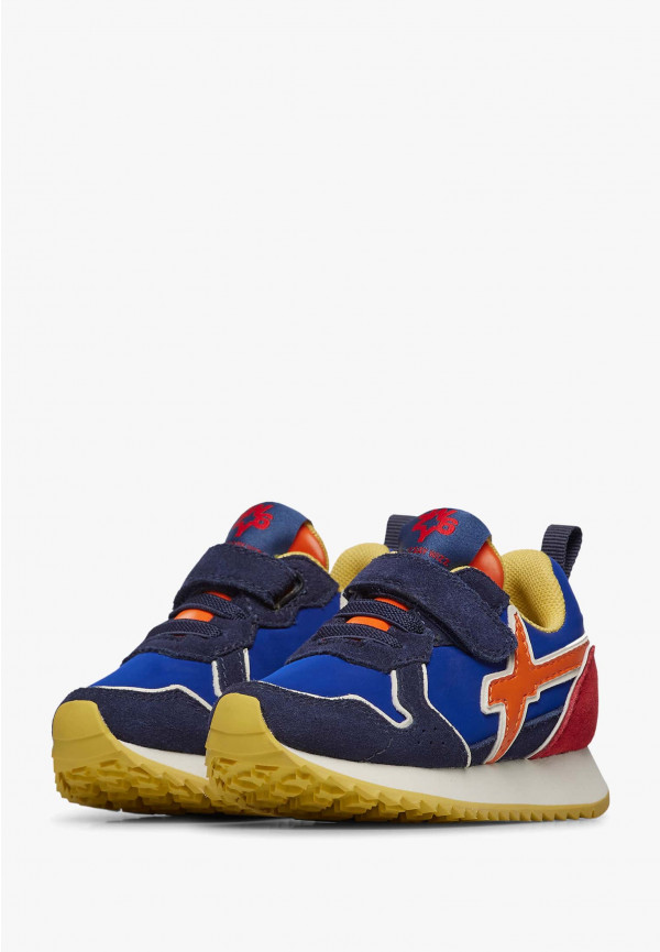 W6yz Sneakers in suede e tessuto tecnico Nero -JET-BABY In Linea
