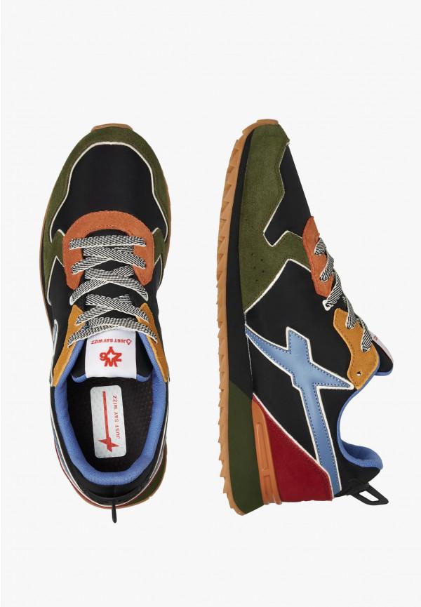 W6yz Sneakers in tessuto tecnico e suede Militare -JET-M Spedizione Gratuita