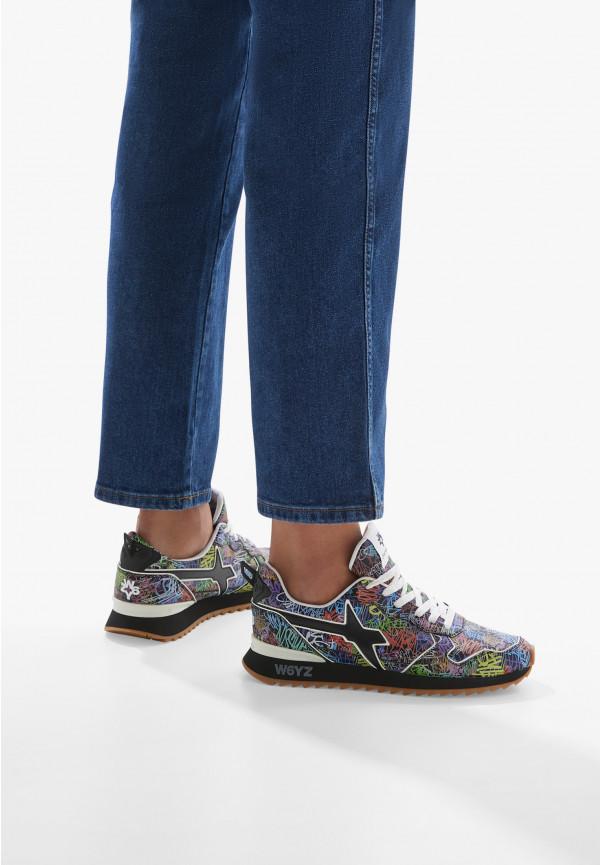 W6yz Sneakers in ecopelle Nero -JET-M Negozi Online