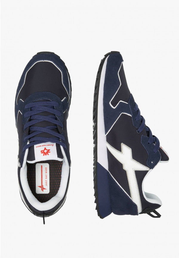 W6yz Sneakers in tessuto tecnico e suede Blu -JET-M Acquista Ora