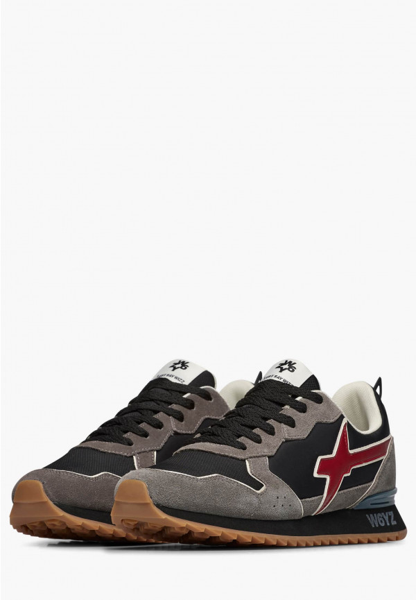 W6yz Sneakers in tessuto tecnico e suede Antracite -JET-M Consegna Veloce