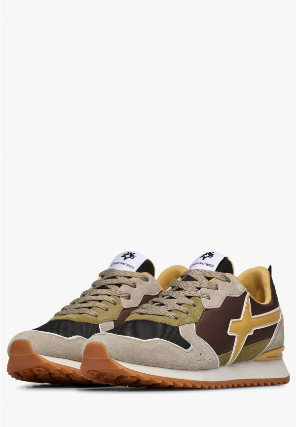 W6yz Sneakers in tessuto tecnico e suede Tortora -JET-M Promozione Limitata