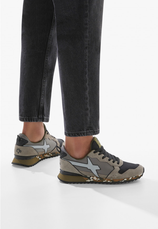 W6yz Sneakers in tessuto tecnico e suede Grigio-Nero -JET-M Fino Al -60%