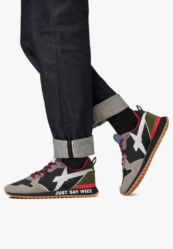 W6yz Sneakers in tessuto tecnico e suede Grigio -JET-M Affare Del Giorno