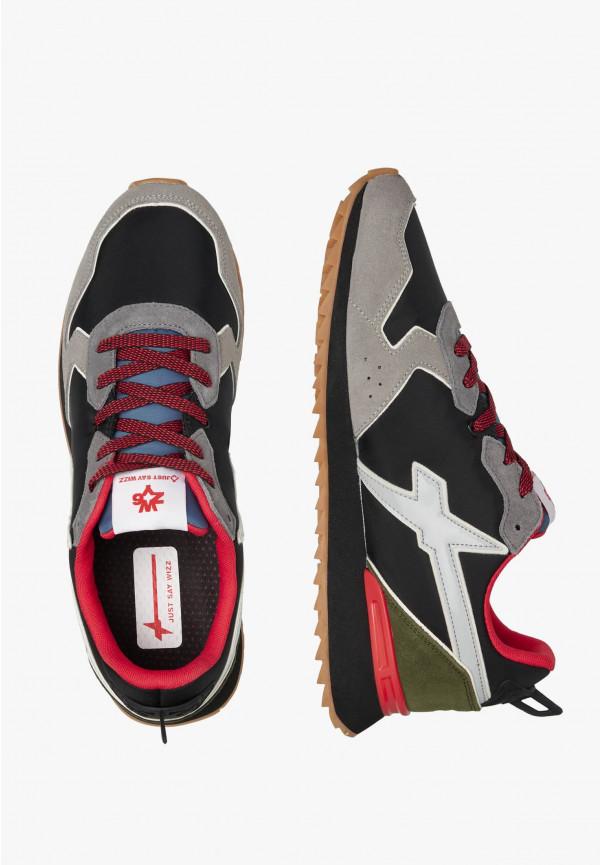 W6yz Sneakers in tessuto tecnico e suede Grigio -JET-M Affare Del Giorno