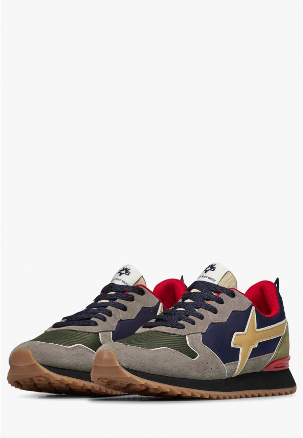 W6yz Sneakers in tessuto tecnico e suede Grigio-Blu -JET-M Prezzo Ridotto