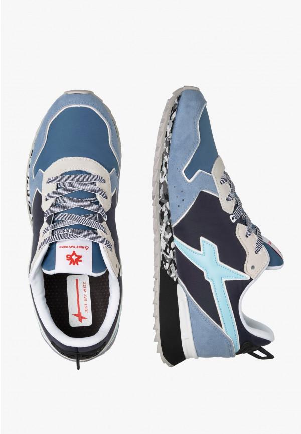 W6yz Sneakers in tessuto tecnico e suede Celeste -JET-M Convenienza