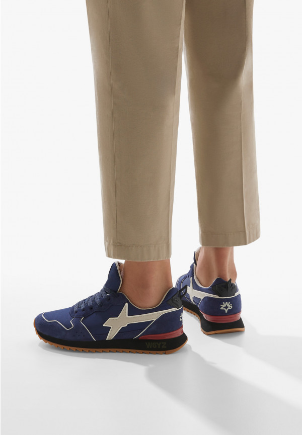 W6yz Sneakers in tessuto tecnico e suede Navy -JET-M Novità
