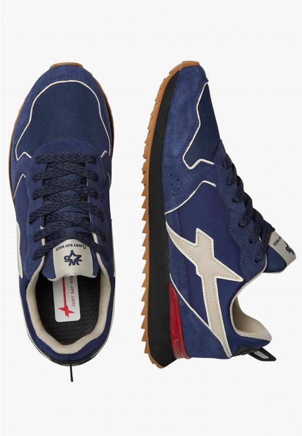 W6yz Sneakers in tessuto tecnico e suede Navy -JET-M Novità