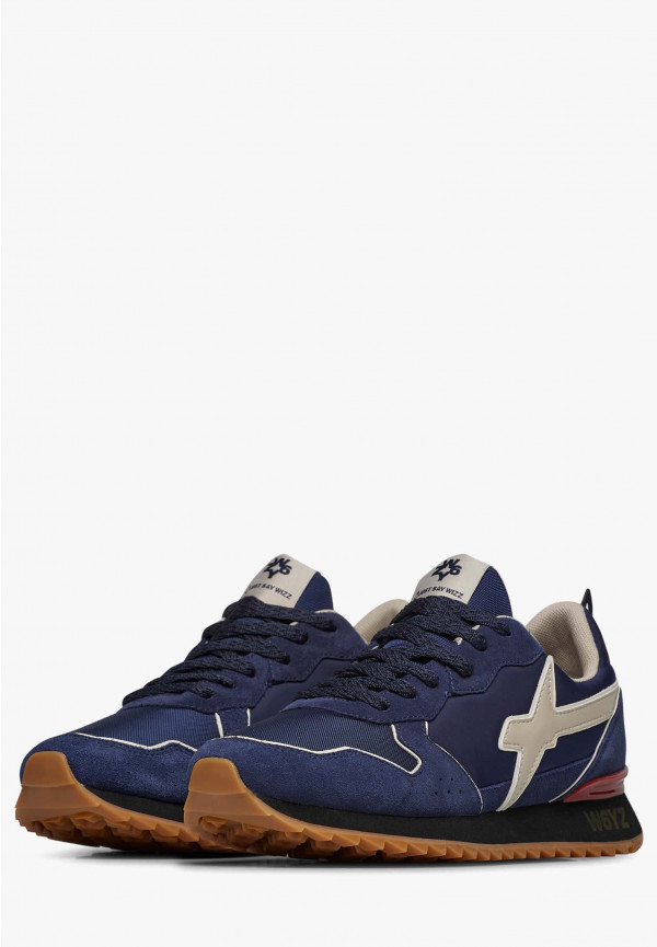 W6yz Sneakers in tessuto tecnico e suede Navy -JET-M Novità