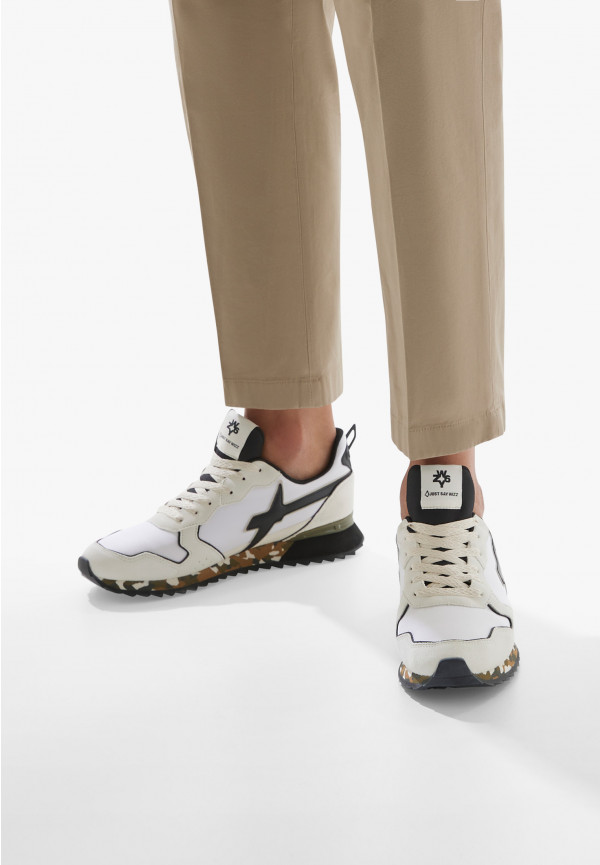 W6yz Sneakers in tessuto tecnico e suede Beige-Nero -JET-M Presa