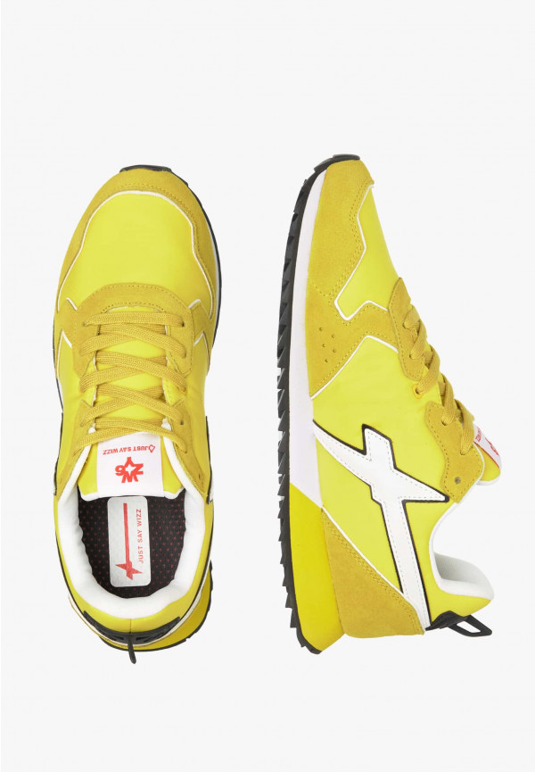 W6yz Sneakers in tessuto tecnico e suede Giallo -JET-M Sconto