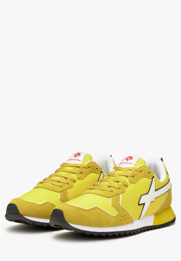 W6yz Sneakers in tessuto tecnico e suede Giallo -JET-M Sconto