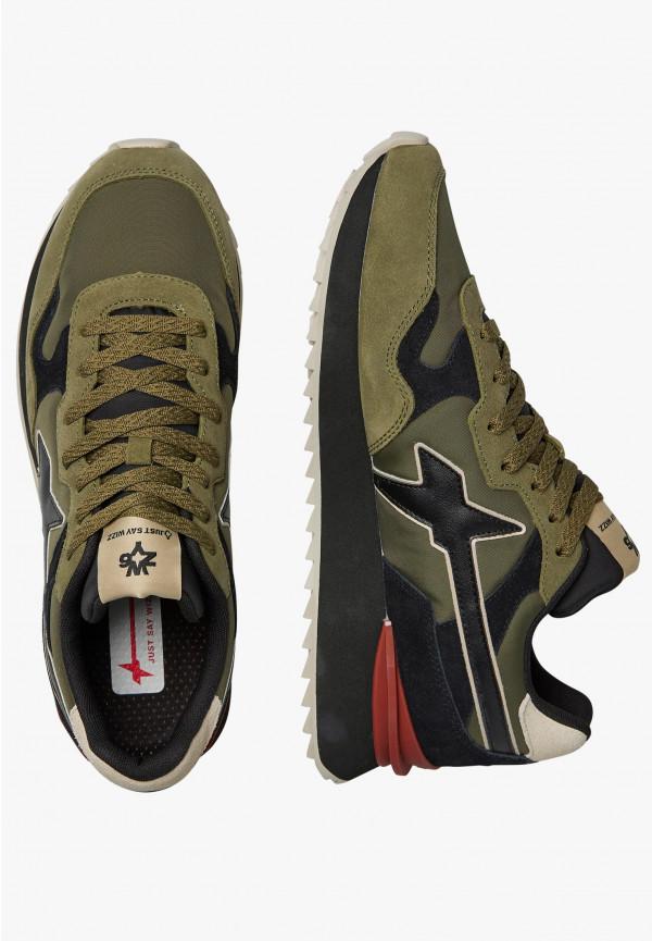 W6yz Sneakers in tessuto tecnico e suede Militare -YAK-M Outlet