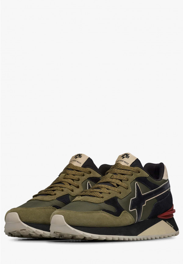 W6yz Sneakers in tessuto tecnico e suede Militare -YAK-M Outlet