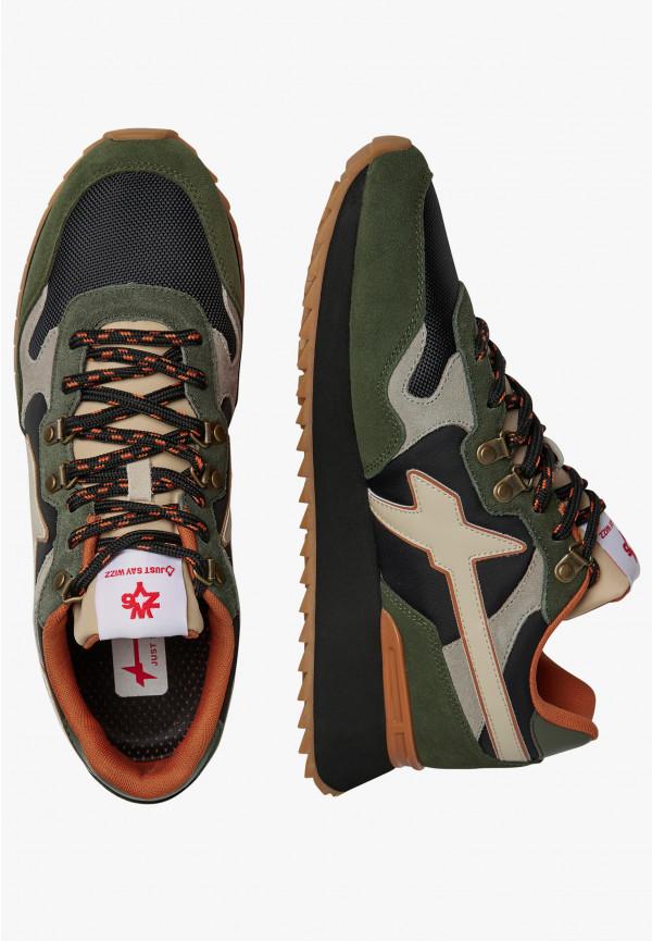 W6yz Sneakers in suede e tessuto tecnico Militare -YAK-M In Vendita