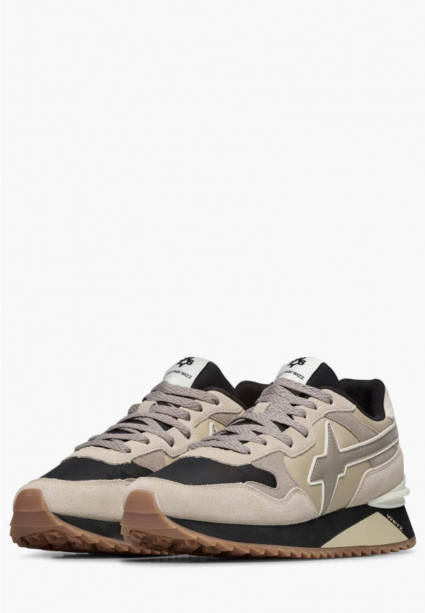 W6yz Sneakers in tessuto tecnico e suede Beige -YAK-M Saldi