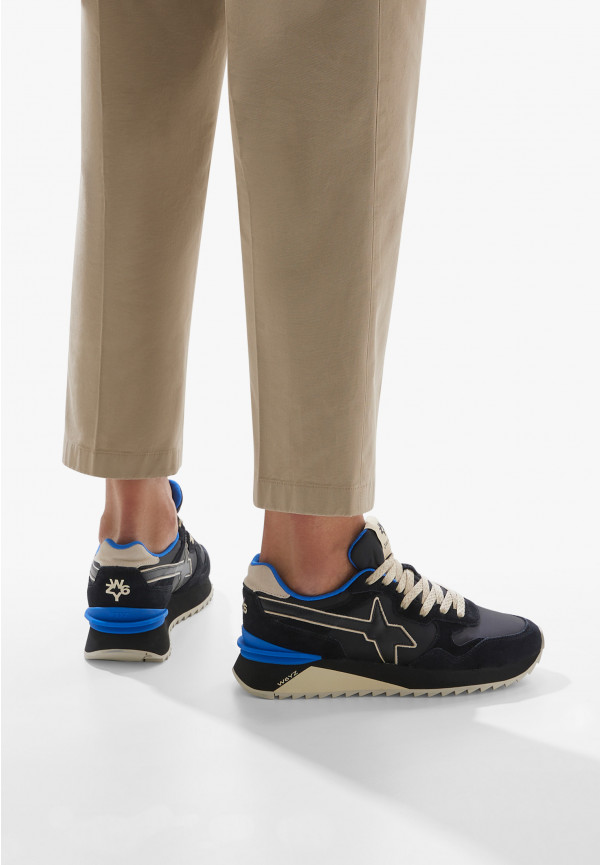 W6yz Sneakers in tessuto tecnico e suede Nero -YAK-M Offerte