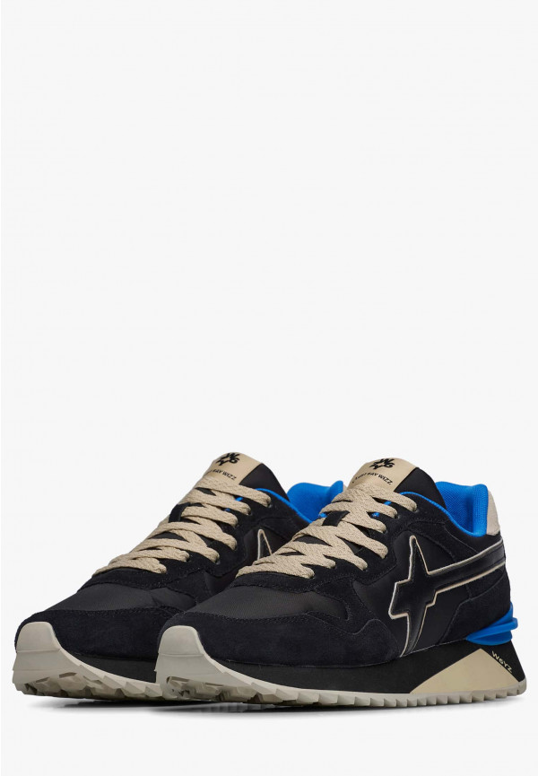W6yz Sneakers in tessuto tecnico e suede Nero -YAK-M Offerte