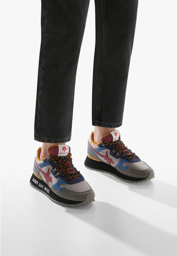 W6yz Sneakers in suede e tessuto tecnico Antracite -YAK-M Hotsell