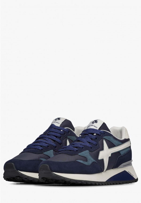 W6yz Sneakers in tessuto tecnico e suede Navy -YAK-M I Più Venduti