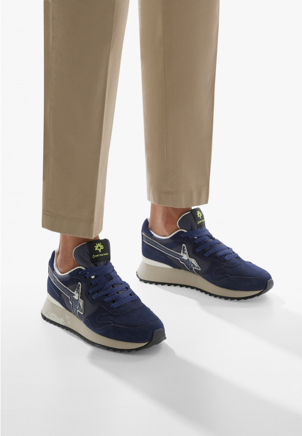 W6yz Sneakers in tessuto tecnico e suede Navy -YAK-M Vendite Flash