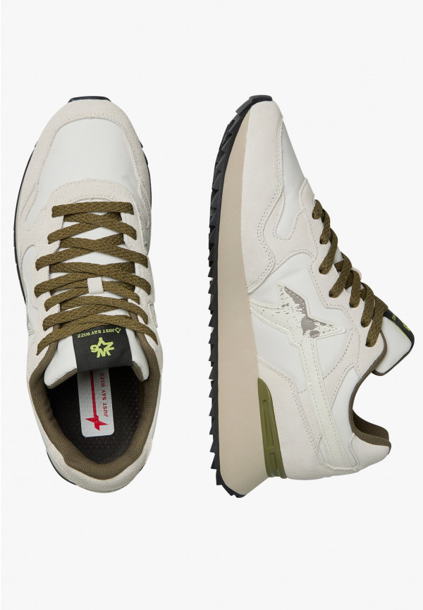W6yz Sneakers in tessuto tecnico e suede Bianco -YAK-M Nuova