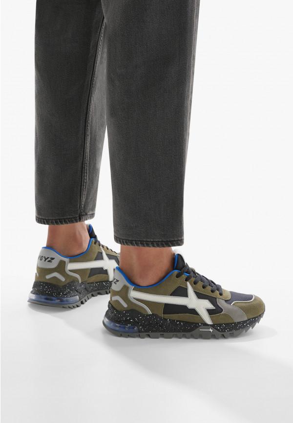 W6yz Sneakers in suede e tessuto tecnico Militare -BREEZE 3-M Italy