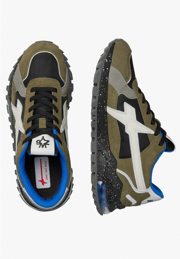 W6yz Sneakers in suede e tessuto tecnico Militare -BREEZE 3-M Italy