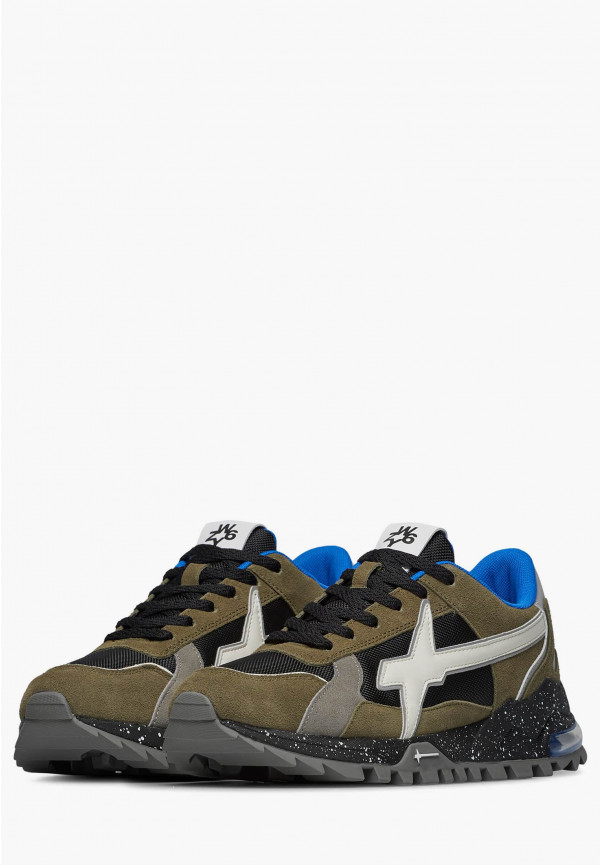 W6yz Sneakers in suede e tessuto tecnico Militare -BREEZE 3-M Italy
