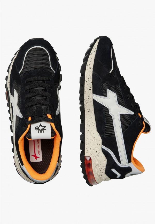 W6yz Sneakers in suede e tessuto tecnico Bianco-Nero -BREEZE 3-M Italia