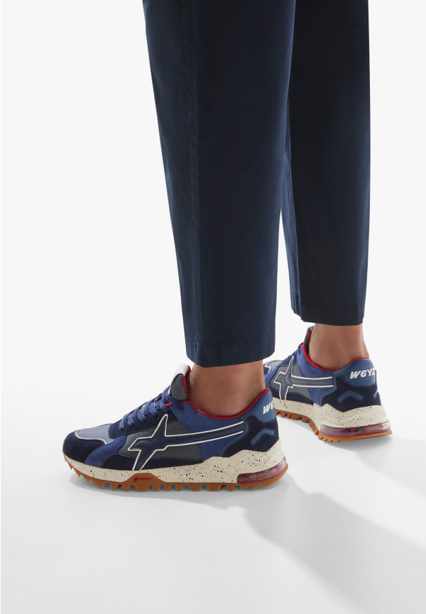 W6yz Sneakers in suede e tessuto tecnico Navy -BREEZE 3-M 2025